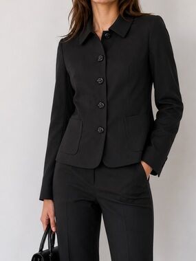 Escada black Blazer Jacket Quiet Luxury Business Old Money Career M